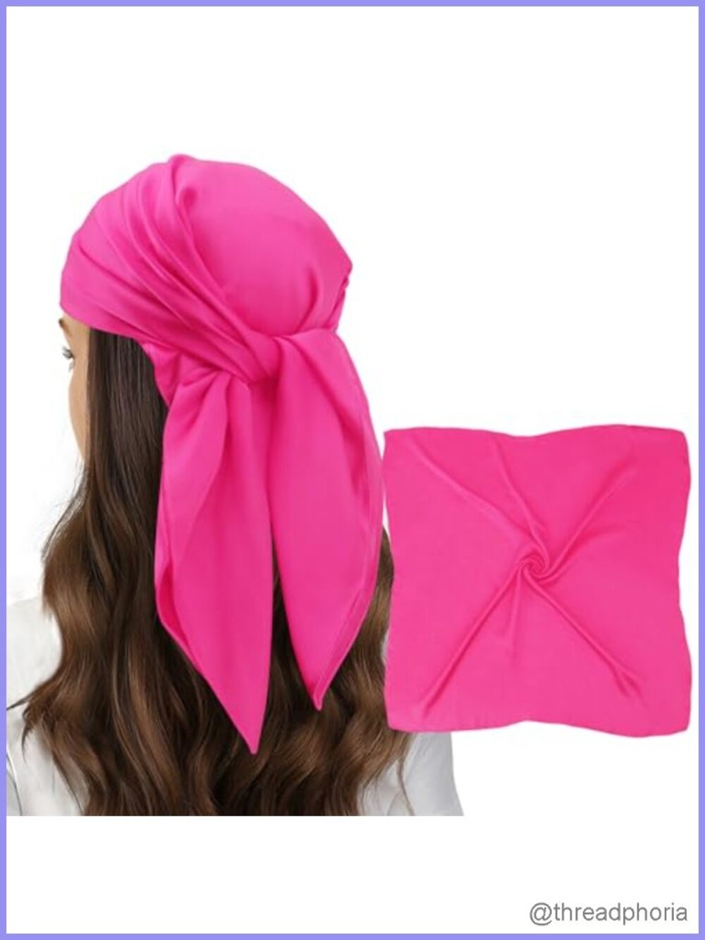 Satin Silk Feeling Square Scarf 27.5in Hair Head Neck Handbag Accessory